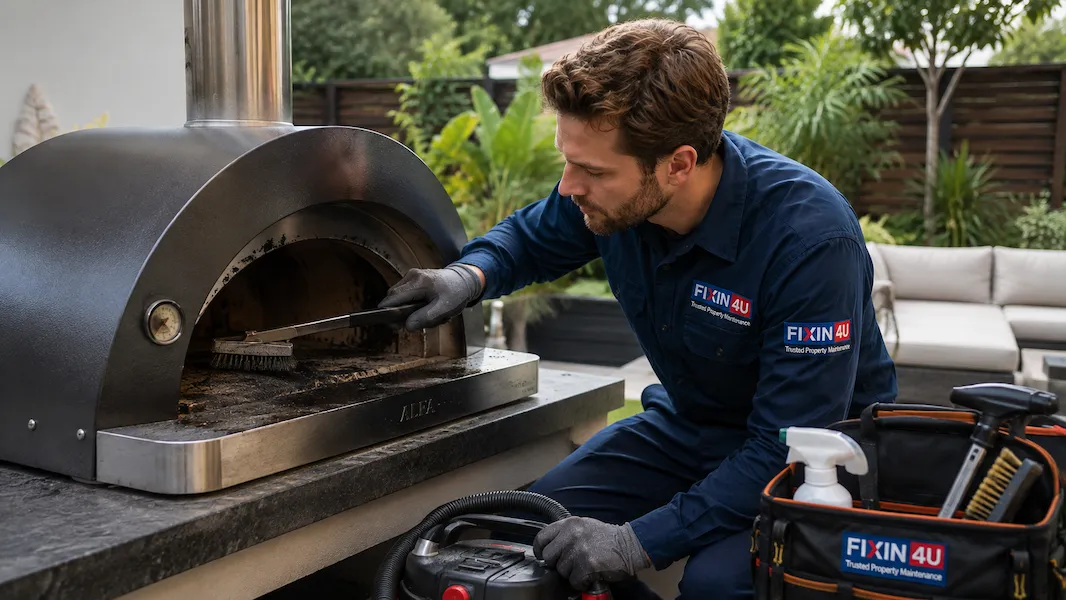 Indoor and outdoor pizza oven cleaning